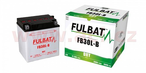 baterie 12V, FB30 l-B, 31,5Ah, 300A, konvenční 168x132x176 FULBAT (vč. balení elektrolytu)